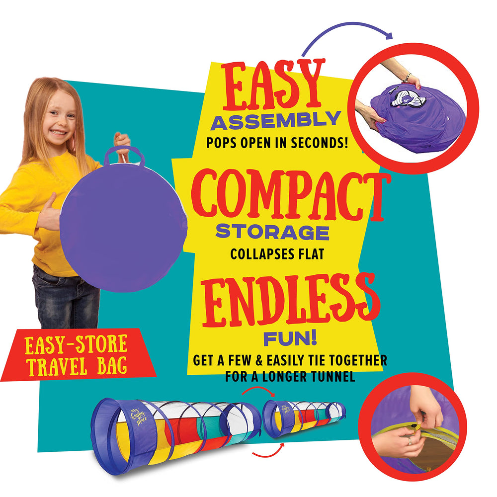 Kiddey Play Tunnel breathable mesh side keeps air circulating for comfy play