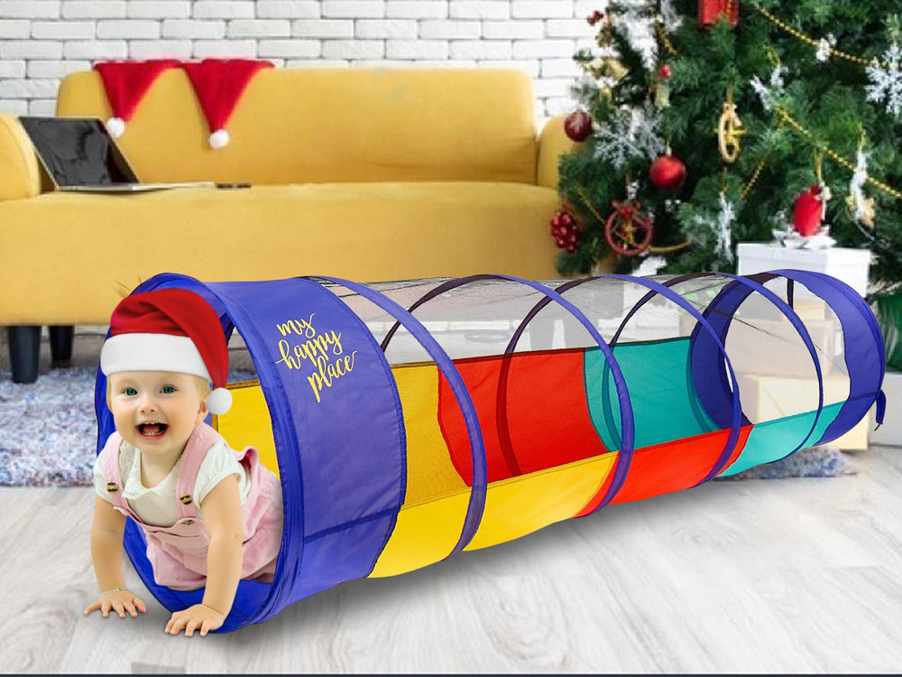 Kiddey play tunnel designed for indoor and outdoor use with quick setup.