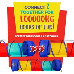 Kiddey Play Tunnel multicolor design encourages imaginative play and movement