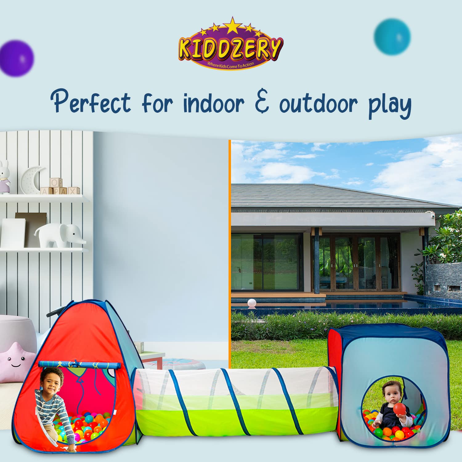 Kiddey soft mesh design enhances safety and breathability during play.