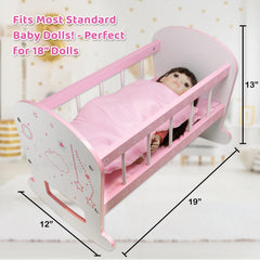 Kiddie Play cradle includes screws and instructions for easy assembly.