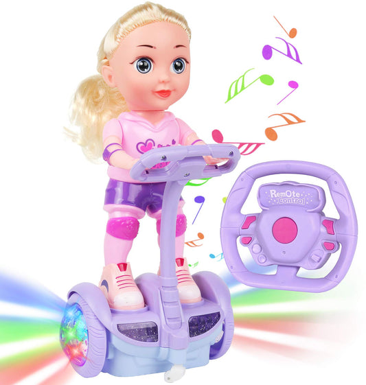 Kiddie Play doll-set-remote-scooter, interactive play for imaginative adventures.