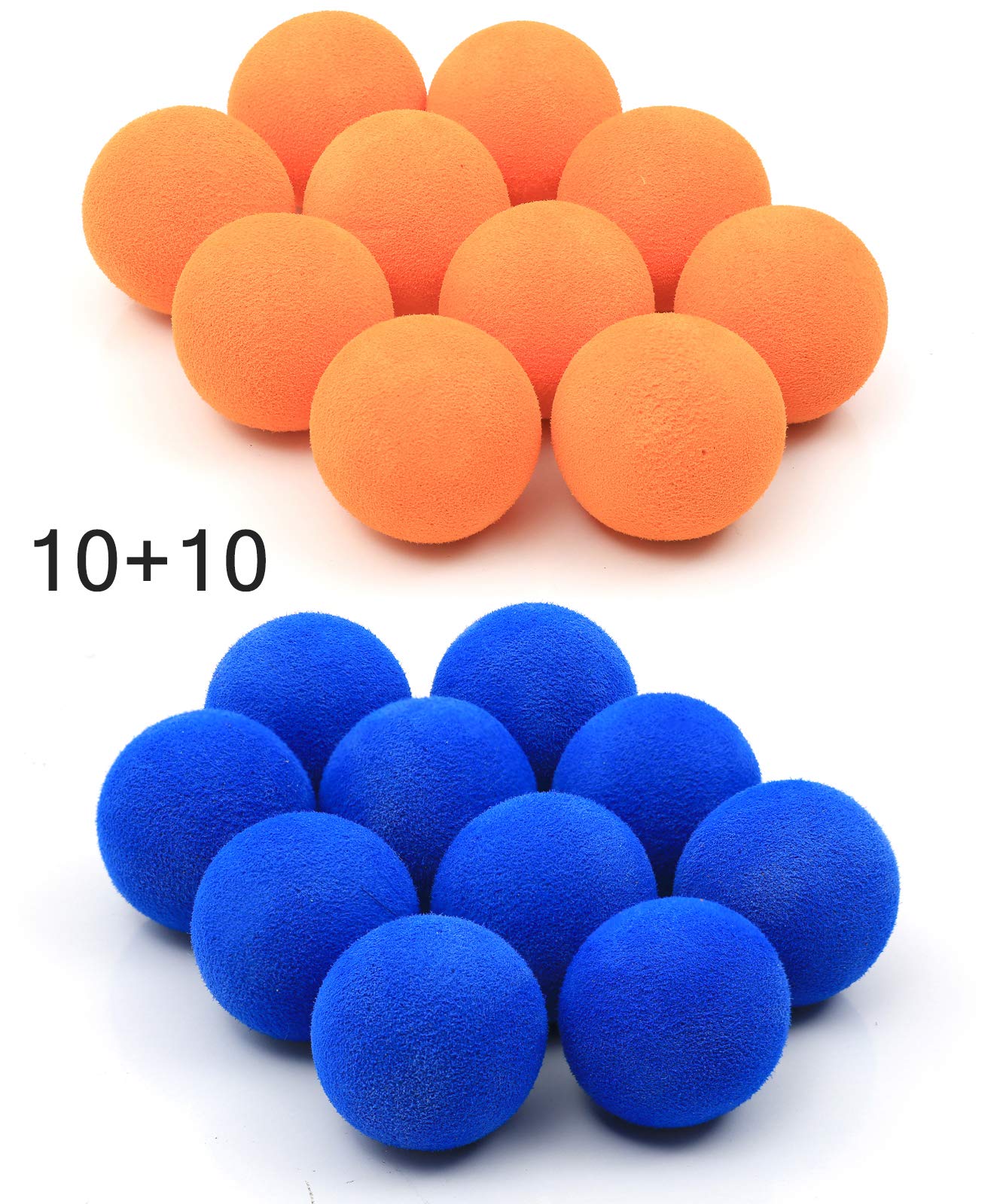 Kiddie Play foam blaster showing range up to 26 feet in a backyard setting.