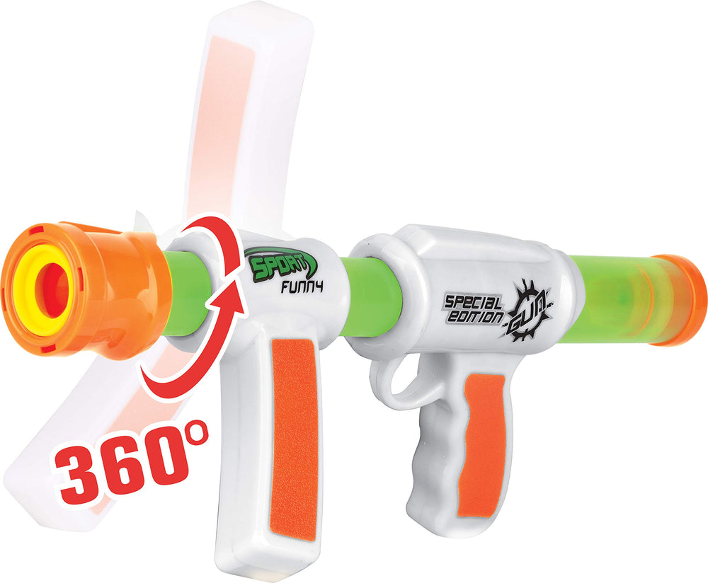 Kiddie Play fires multiple foam balls for fast-paced fun.