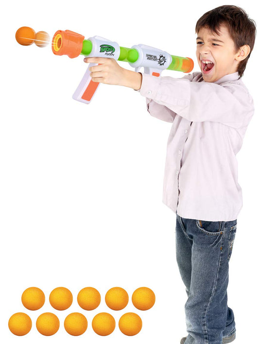 Kiddie Play orange foam balls in a 10-pack for safe target play.