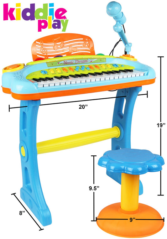 Kiddie Play stool helps comfortable seating during practice.