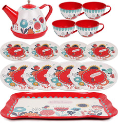 Kiddie Play tea set saucers pair with plates for tidy party setups.