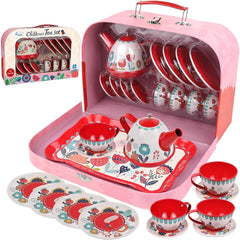 Kiddie Play tea set teapot with lid invites imaginative pretend play adventures.