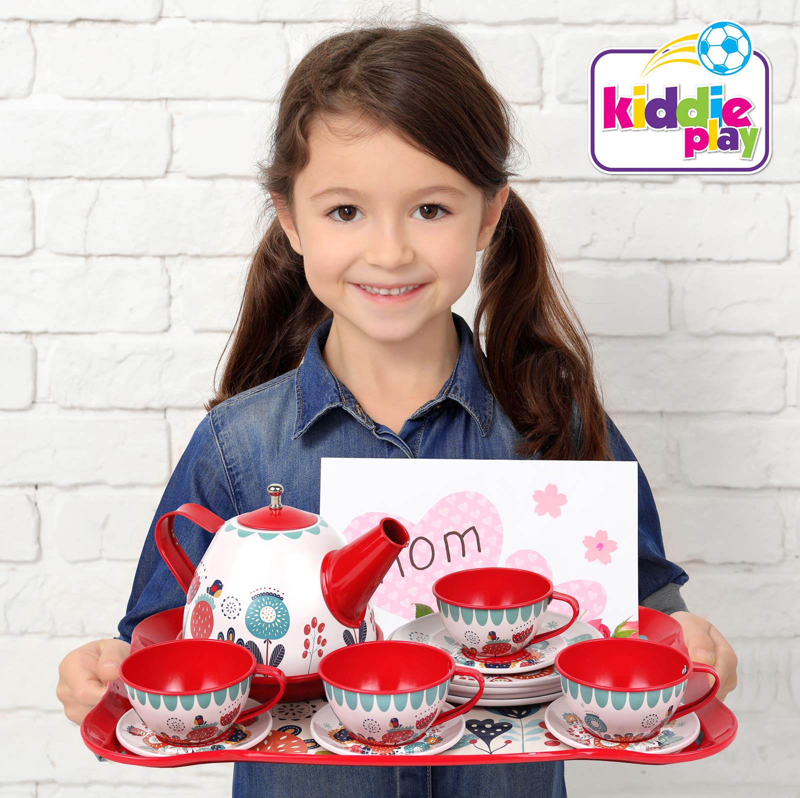Kiddie Play serving tray keeps tea party tidy and portable.