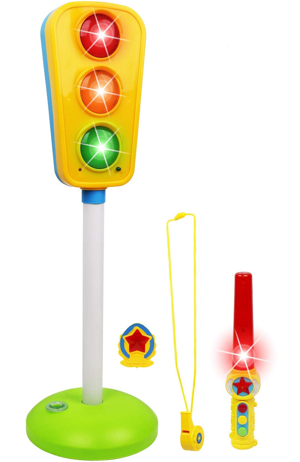 Kiddie Play traffic light toy with lights and sounds enhances imaginative play