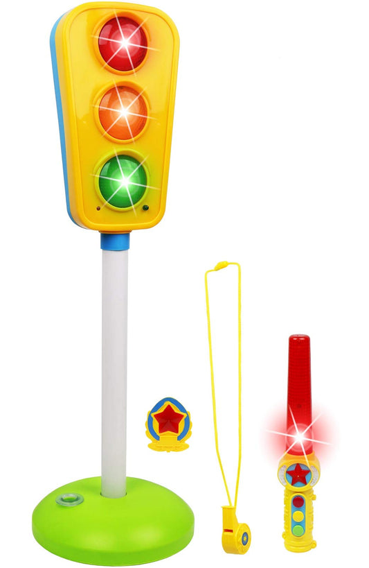 Kiddie Play traffic light toy with lights and sounds enhances imaginative play
