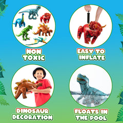 KiddieLoot Triceratops inflatable brings friendly party decor to events.