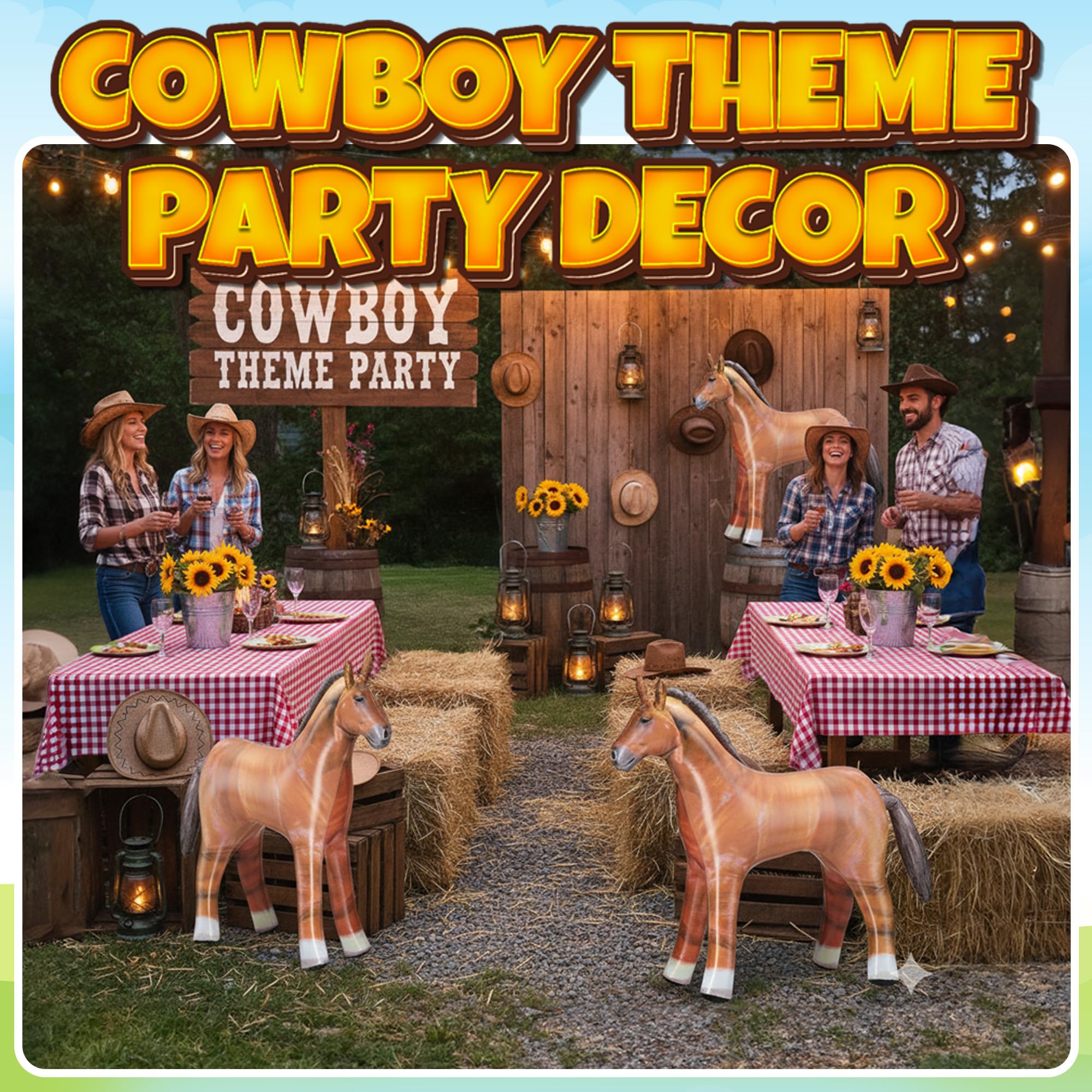 KiddieLoot durable vinyl inflatable horse built for repeated use.
