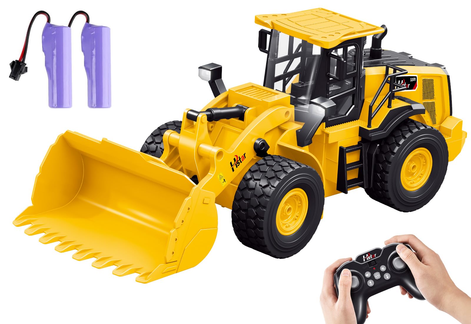 KIDDITOY 9-channel wheel loader cabin detail for realistic play