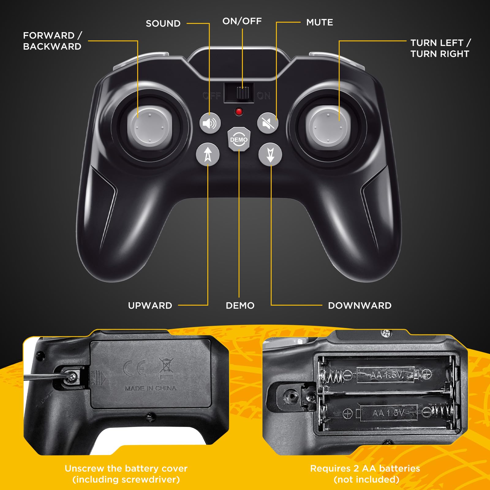 KIDDITOY remote control for intuitive operation