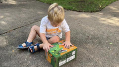 Kidditoy crocodile robot playing with kids at home