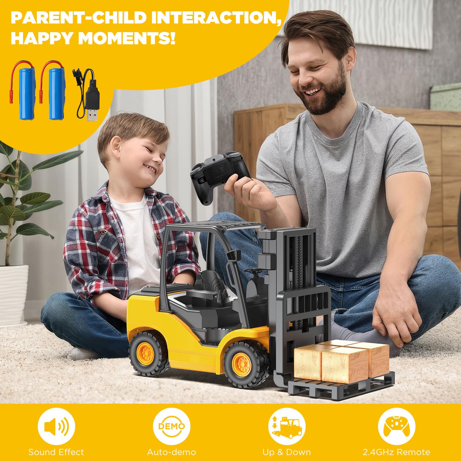KIDDITOY forklift cabin detail highlights authentic interior for immersion.
