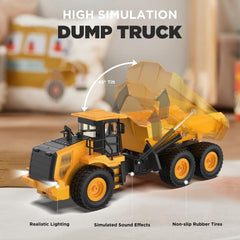 KIDDITOY Mighty 9-Channel RC Dump Truck rechargeable battery pack included
