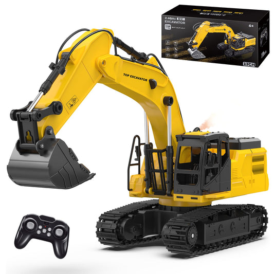 Kidditoy 1:18 RC excavator metal-dig action for realistic indoor and outdoor play