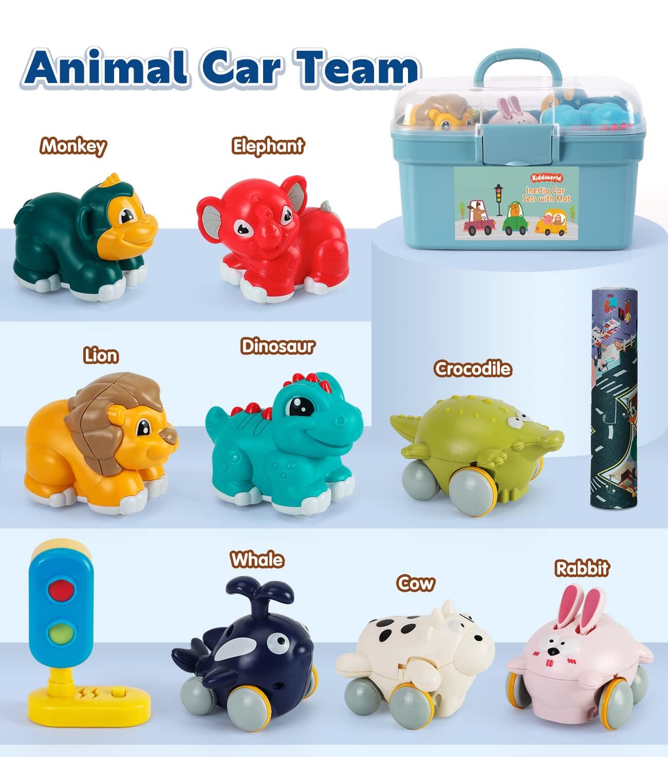 Kiddiworld elephant car offers soft details for gentle play