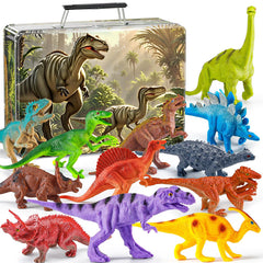 Kiddiworld 12-dinosaur figures set for imaginative play and learning