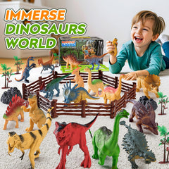Kiddiworld storage box keeps the dinosaur figures organized and portable.