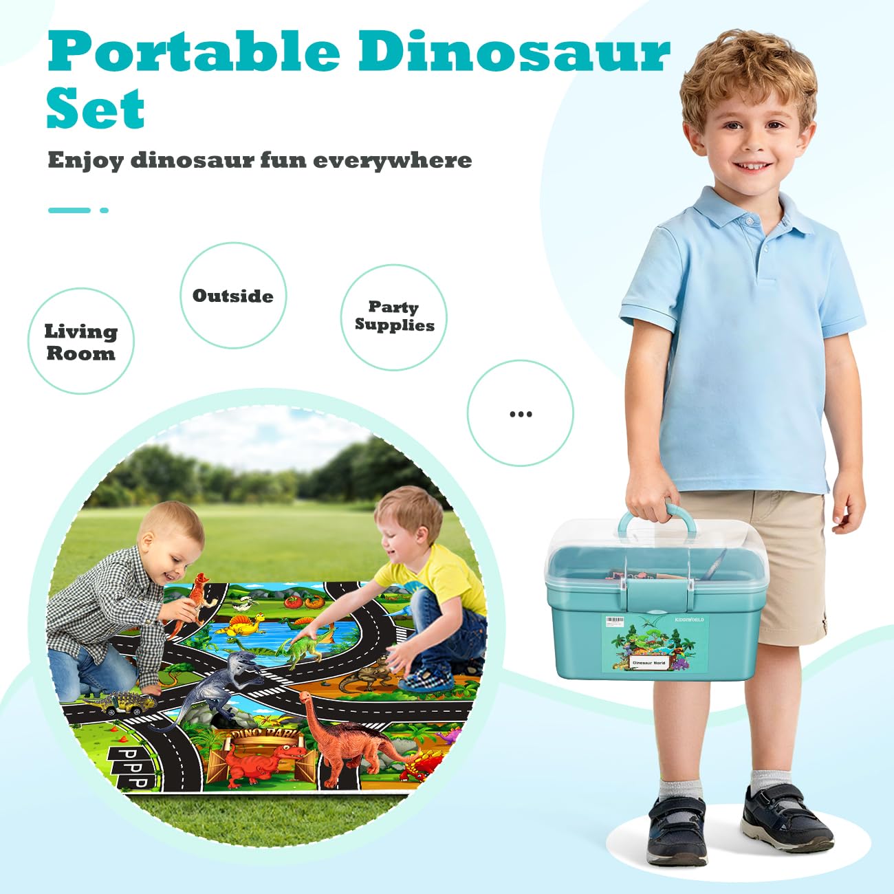 Kiddiworld storage case keeps dinos organized after play