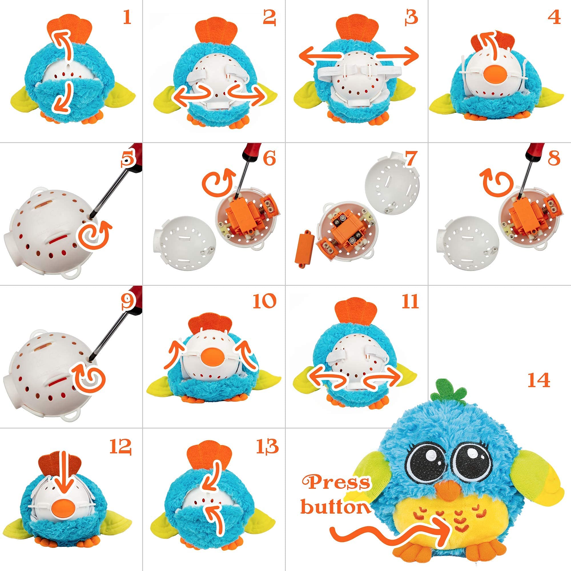 KiddoLab baby toy bird wings offer tactile exploration during play.