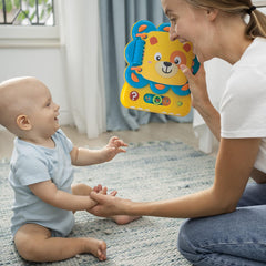 KiddoLab Chapa the Lion Alphabet Book engages toddlers during playtime and learning sessions.