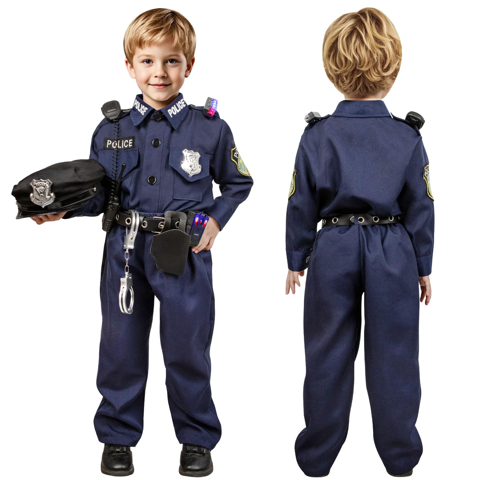 Kiddokids police costume belt keeps accessories secure during patrols