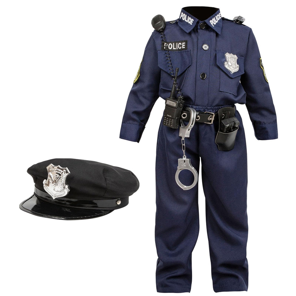 Kiddokids police costume hat completing the career-ready look