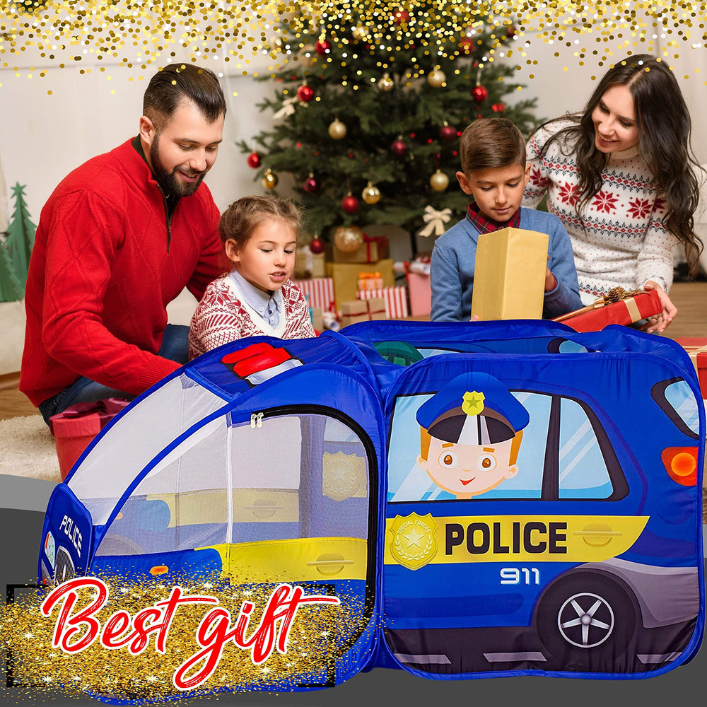 Kiddzery police car tent makes a great gift for curious explorers.