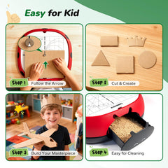 KIDINNO Safe Power Cardboard Cutter side view showing compact ergonomics
