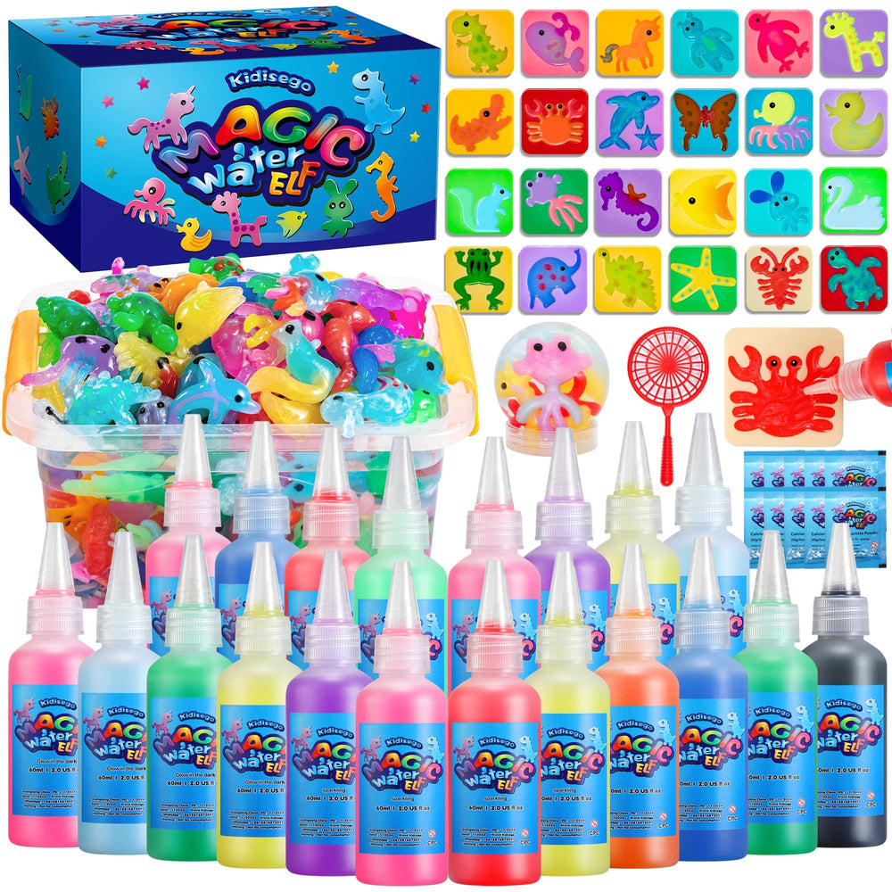 Kidisego Aqua Fairy kit cover with vibrant color bottles for creative play
