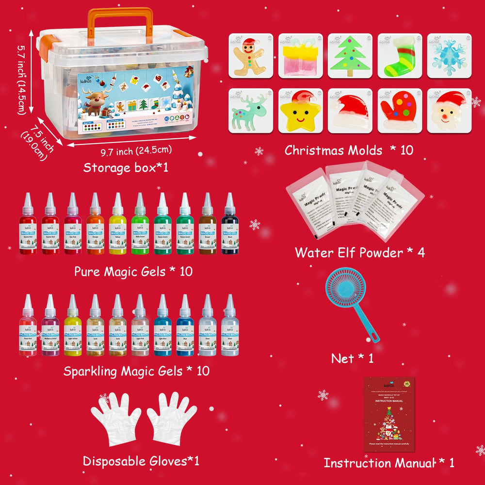 Kiditos Christmas Magic Water Elf Kit net for sensory mixing and filtering