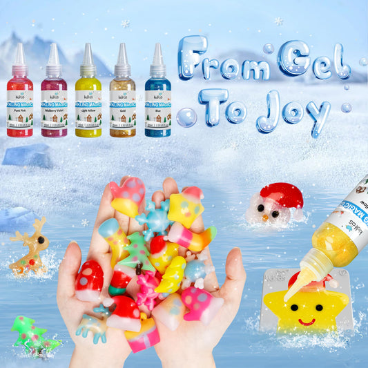 Kiditos Christmas Magic Water Elf Kit sparkling gels boost color exploration