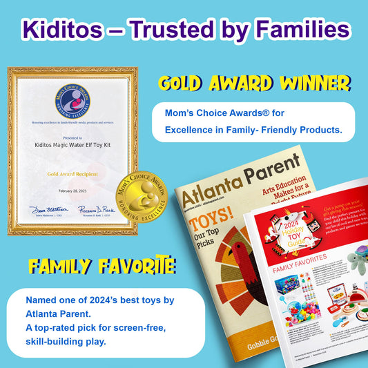 Kiditos Magic Water Elf Kit gels colors for vibrant sensory exploration during play