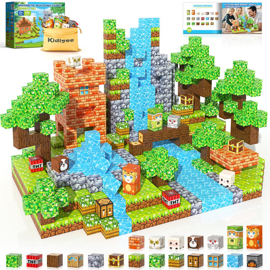 Kidiyee forest world castle build blocks stimulate imaginative play