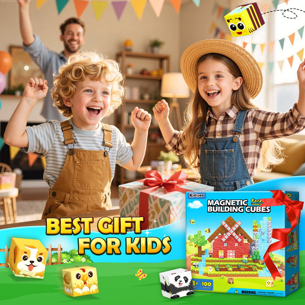 Kidiyee magnetic blocks durable materials tile ensure safe, long-lasting play
