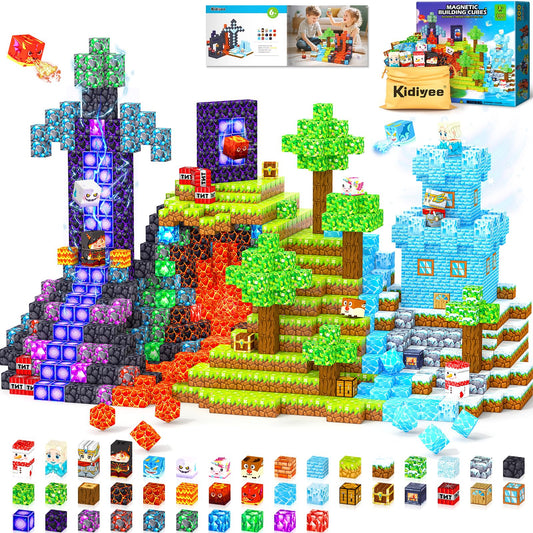 Kidiyee Magworld 200pcs hero build demonstrates imaginative play and structural creativity.