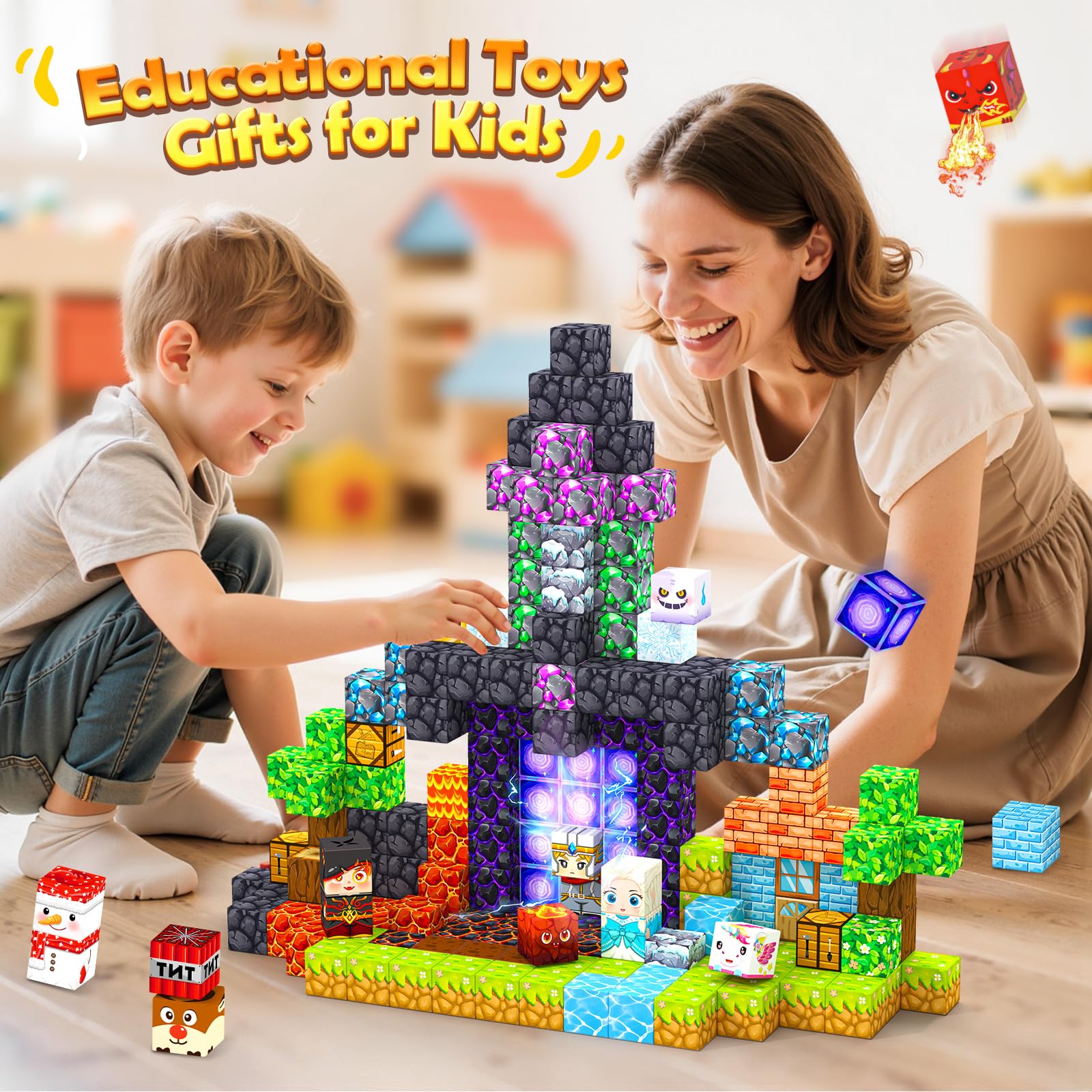 Kidiyee Magworld sturdy edge design highlights shatterproof construction.