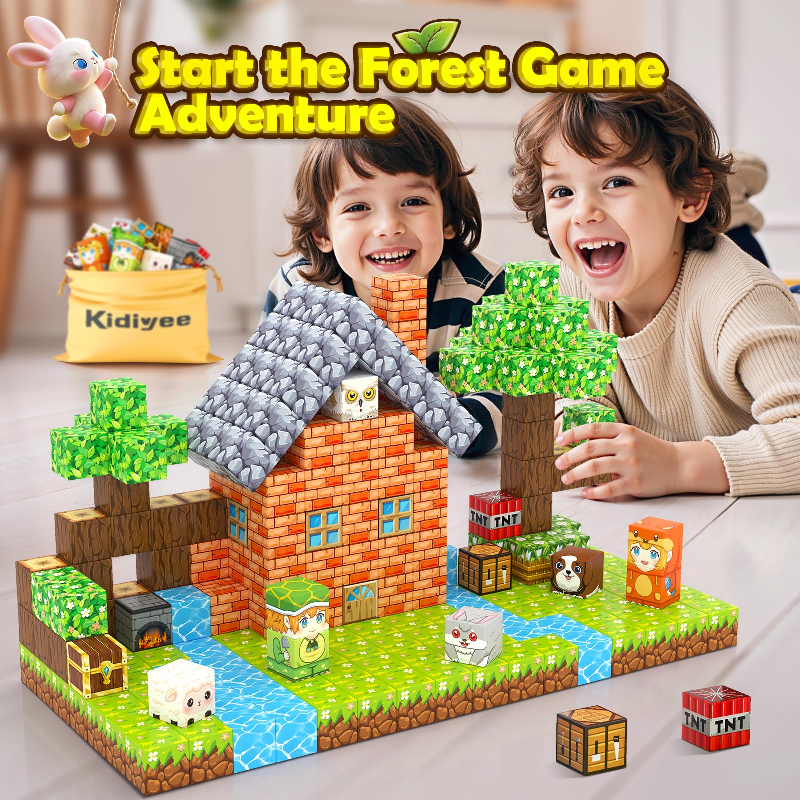 Kidiyee non-toxic ABS plastic blocks ensure safe, durable play