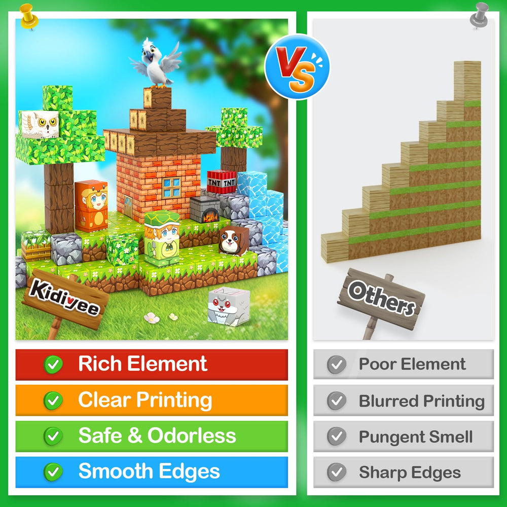 Kidiyee stem creativity play blocks boost problem solving through magnets