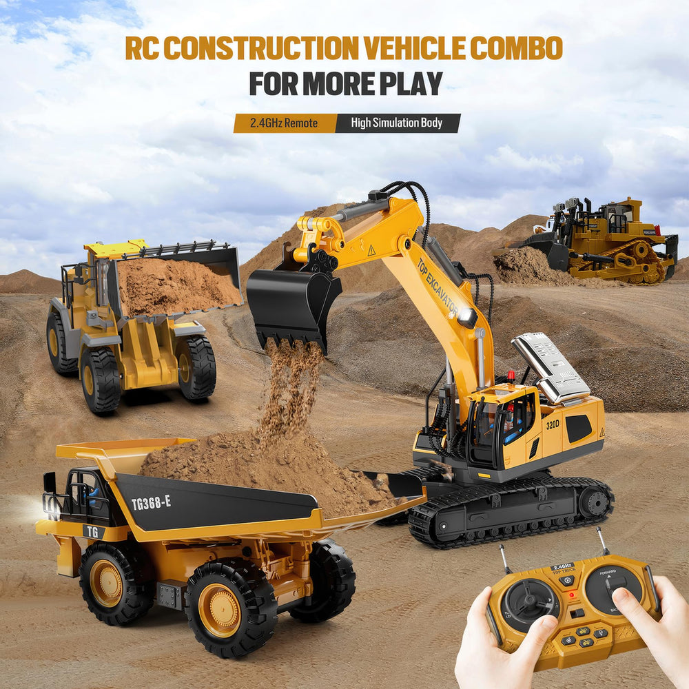 KIDMARKT construction fleet with four compatible vehicles.