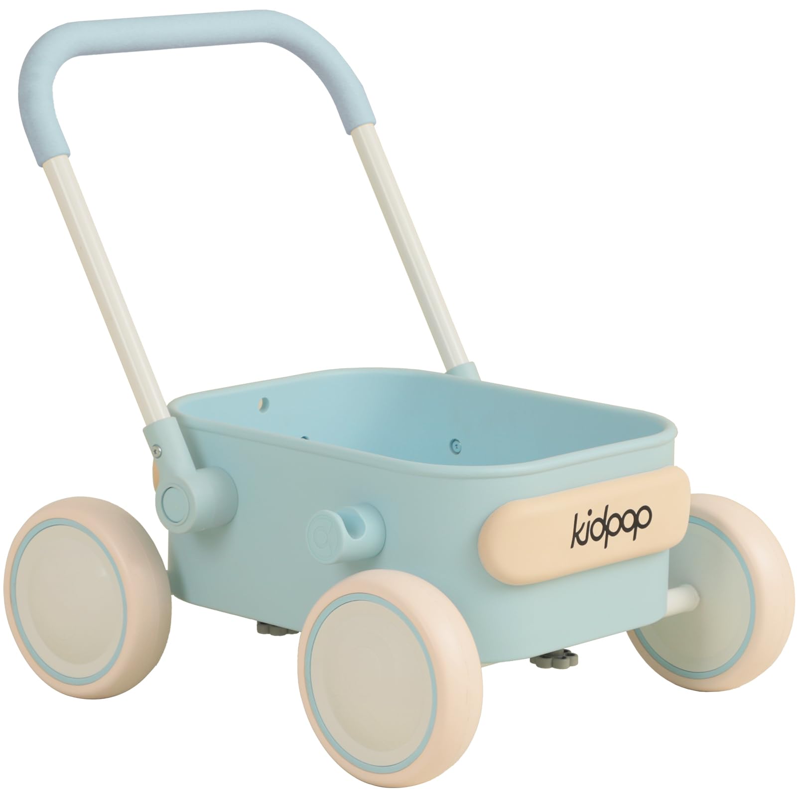 Kidpop PULA 2-in-1 blue wagon for push and pull play indoors and outdoors