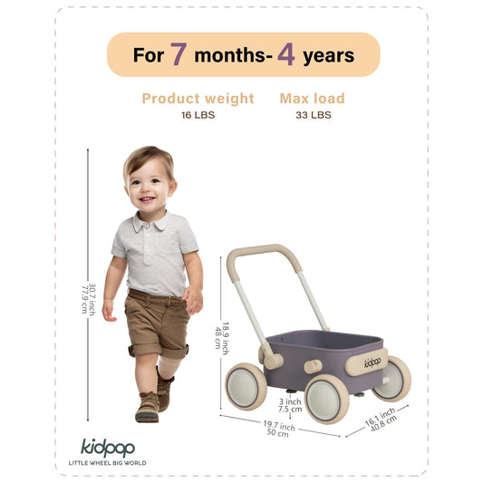 Kidpop PULA front view shows sturdy handle and safe design for toddlers