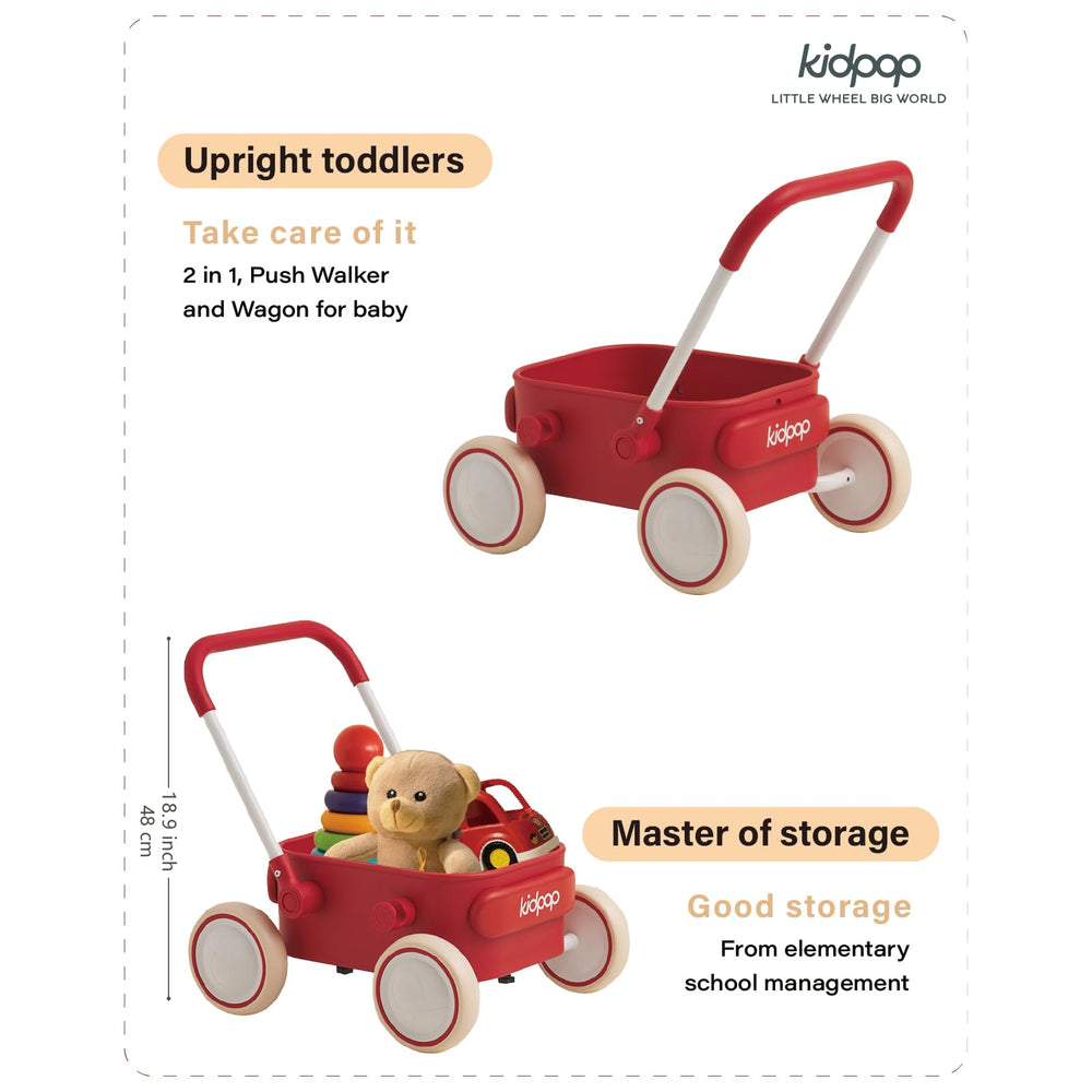 Kidpop PULA walker with non-slip handle improves grip during play.