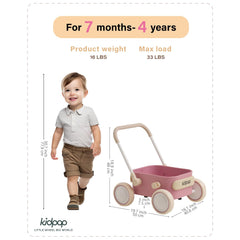 kidpop PULA pink wheels closeup showing smooth EVA rolling.