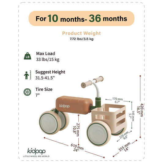 Kidpop Toast Baby Walker seat with stand converts into a portable chair.