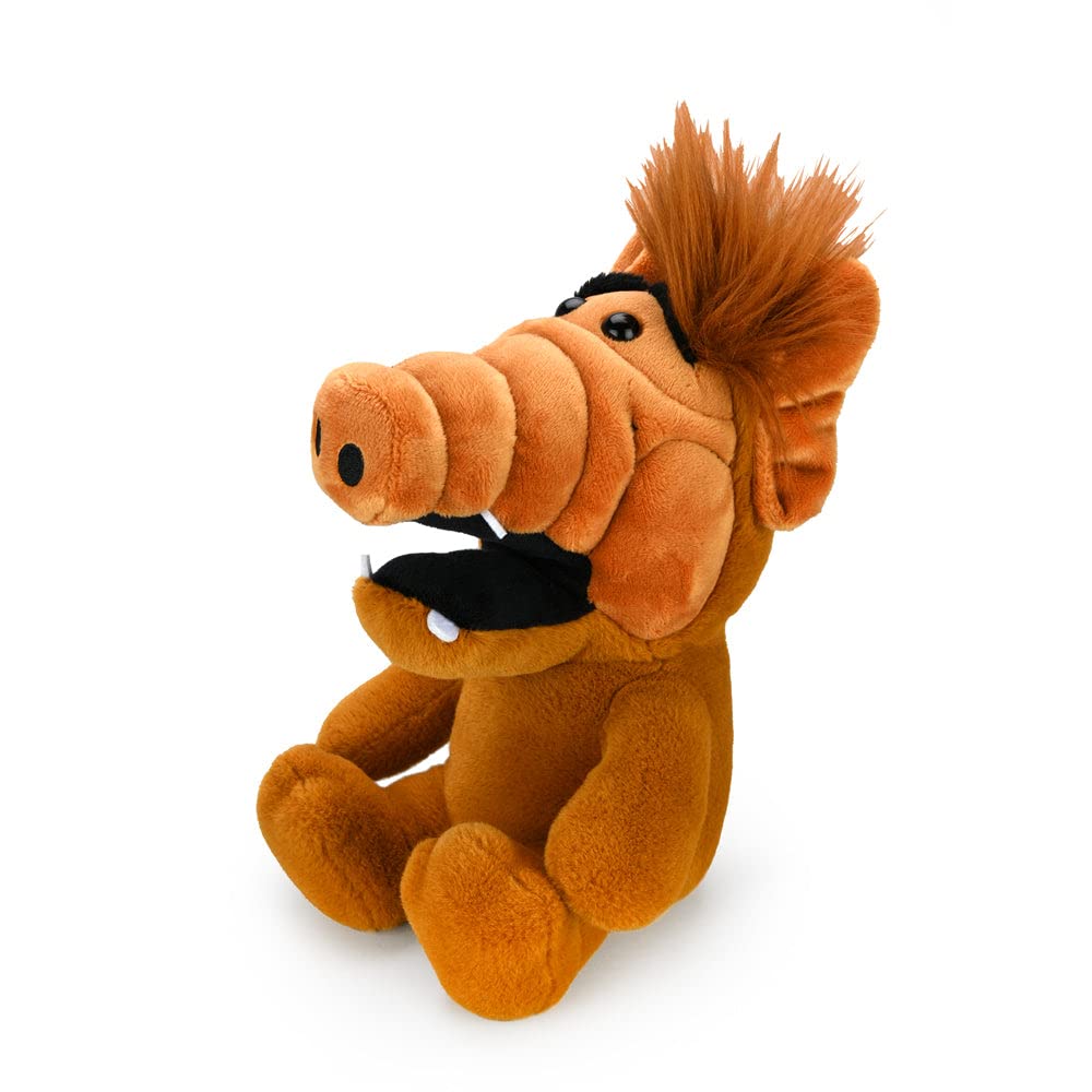 Kidrobot ALF 8 Inch Phunny Plush side view, compact desk companion